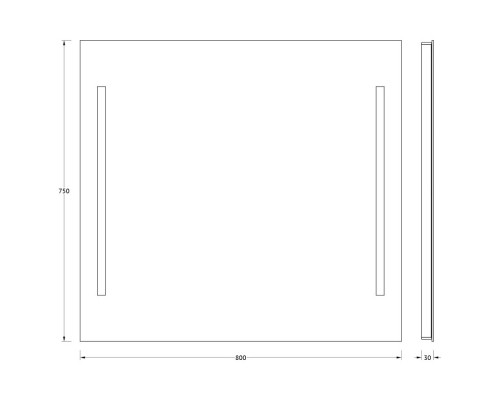 Зеркало 80x75 см Evoform Ledline BY 2117