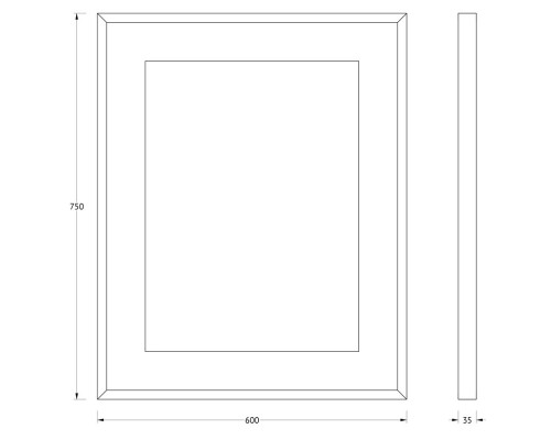 Зеркало 60x75 см Evoform Ledside BY 2201