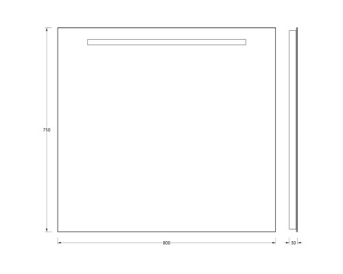 Зеркало 80x75 см Evoform Lumline BY 2005