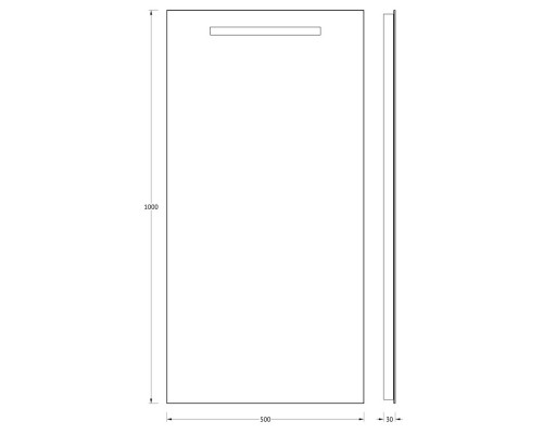 Зеркало 50x100 см Evoform Lumline BY 2009