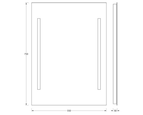 Зеркало 55x75 см Evoform Lumline BY 2014