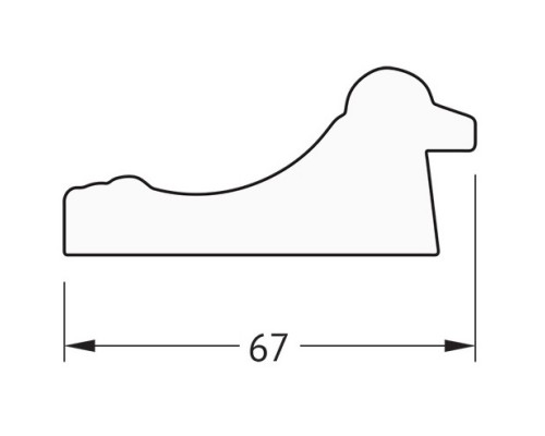 Зеркало 66x116 см состаренное золото Evoform Definite BY 1091