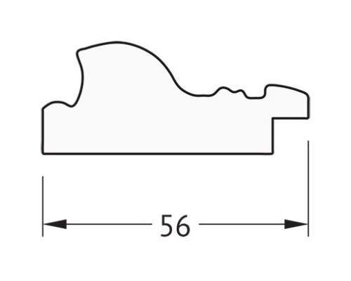 Зеркало 54x74 см виньетка состаренное золото Evoform Definite BY 3039