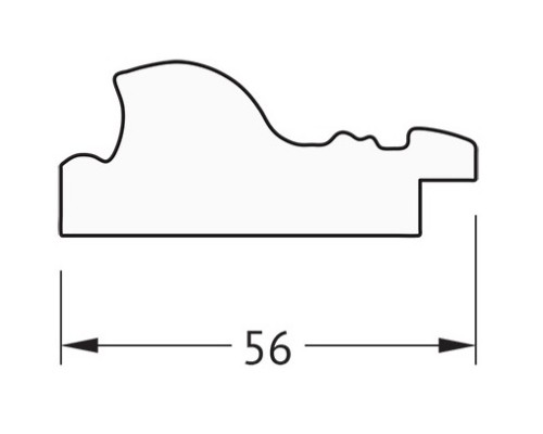 Зеркало 54x74 см виньетка состаренное серебро Evoform Definite BY 3040