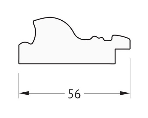 Зеркало 54x74 см виньетка состаренная бронза Evoform Definite BY 3041