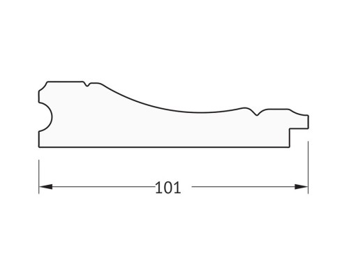 Зеркало 63x113 см вензель бронзовый Evoform Definite BY 3095