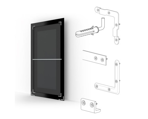 Зеркало напольное 78x197 см соты титан Evoform Definite Floor BY 6006