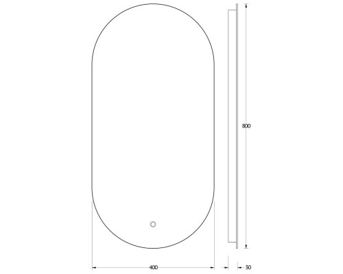 Зеркало 40x80 см Evoform Ledshine BY 2696