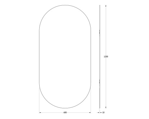 Зеркало 60x120 см Evoform Primary BY 0123