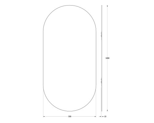 Зеркало 50x100 см Evoform Primary BY 0122