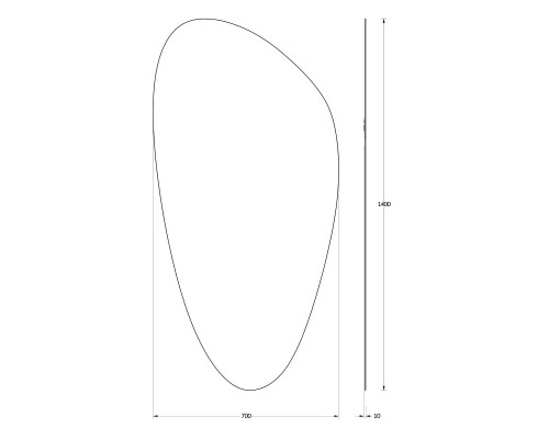 Зеркало 70x140 см Evoform Primary BY 0120