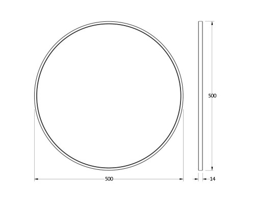 Зеркало 50x50 см черный Evoform Impressive BY 7501