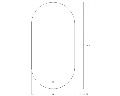 Зеркало 50x100 см Evoform Ledshine BY 2687