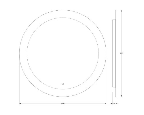 Зеркало 80x80 см Evoform Ledshine BY 2625