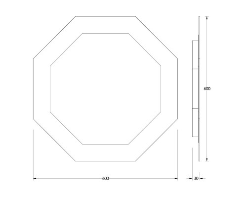 Зеркало 60x60 см Evoform Ledshine BY 2503