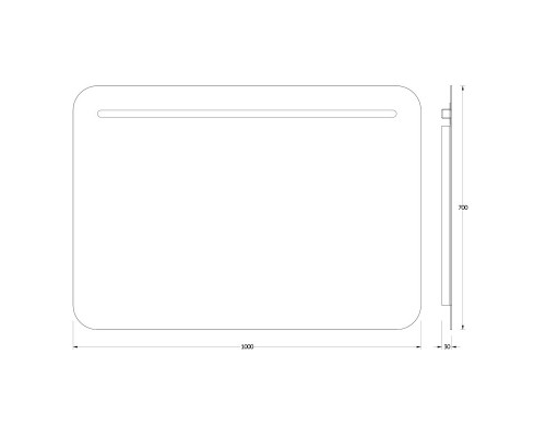 Зеркало 100x70 см Evoform Ledshine BY 2147