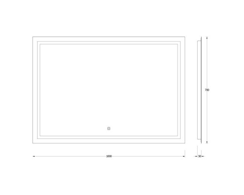 Зеркало 100x70 см Evoform Ledshine BY 2437