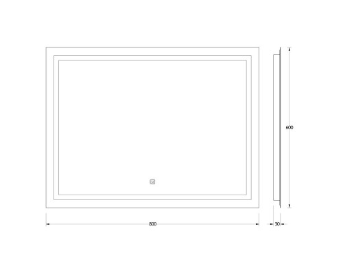 Зеркало 80x60 см Evoform Ledshine BY 2435