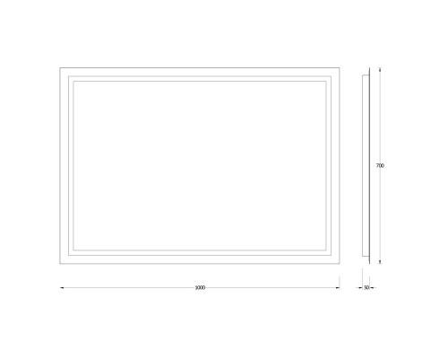 Зеркало 100x70 см Evoform Ledshine BY 2137