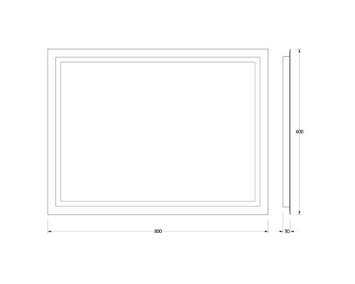 Зеркало 80x60 см Evoform Ledshine BY 2135