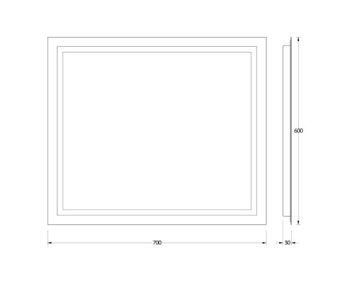 Зеркало 70x60 см Evoform Ledshine BY 2134