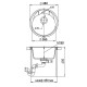 Кухонная мойка Ewigstein иней Elegant R45