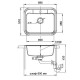 Кухонная мойка Ewigstein топаз Antik 60