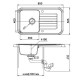 Кухонная мойка Ewigstein иней Antik 60F