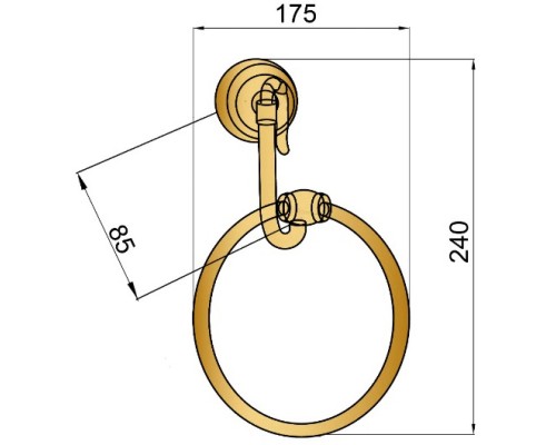 Кольцо для полотенец Boheme Medici 10605