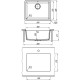 Кухонная мойка Flortek Ринг антрацит 24.050.D0500.302