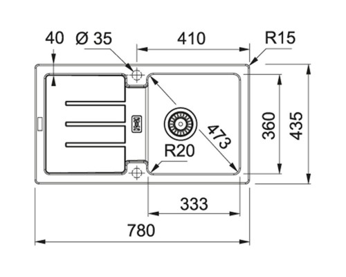 Кухонная мойка Franke Strata STG 614-78 шоколад 114.0312.547