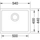 Кухонная мойка Franke Kubus KBG 110-50 бежевая 125.0176.654