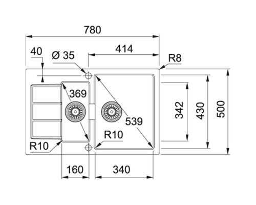 Кухонная мойка Tectonite Franke Sirius SID 651-78 полярный белый 114.0489.220