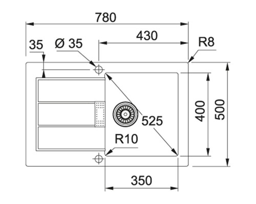 Кухонная мойка Tectonite Franke Sirius SID 611-78 полярный белый 114.0443.346