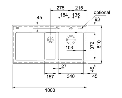 Кухонная мойка Fraceram Franke Mythos MTK 651-100 миндаль 124.0335.871