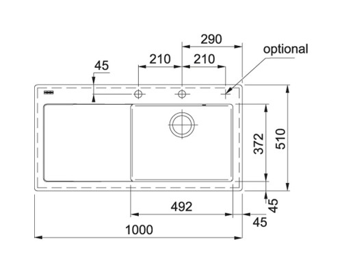 Кухонная мойка Fraceram Franke Mythos MTK 611-100 оникс 124.0335.863