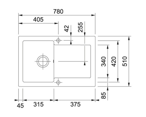 Кухонная мойка Franke Maris MRK 611-78 миндаль 124.0381.402