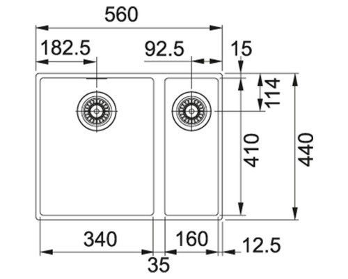 Кухонная мойка Tectonite Franke Sirius SID 160 белый 125.0443.364