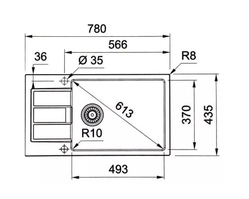 Кухонная мойка Tectonite Franke Sirius S2D 611-78 XL /435 белый 143.0628.357