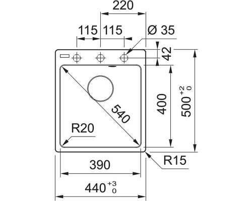 Кухонная мойка Fragranit Franke Centro CNG 610/210-39 белый 114.0639.655