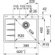 Кухонная мойка Fragranit Franke Centro CNG 611/211-62 TL белый 114.0639.704