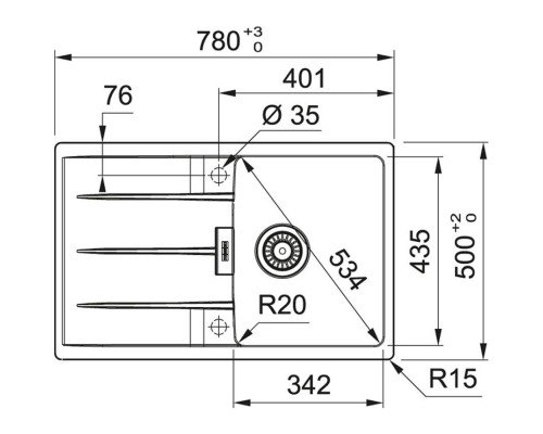 Кухонная мойка Fragranit Franke Centro CNG 611/211-78 миндаль 114.0639.687