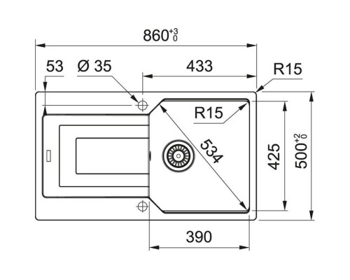 Кухонная мойка Fragranit Franke Urban UBG 611-86 бежевый 114.0595.358