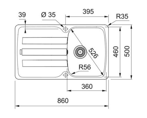 Кухонная мойка Fragranit Franke Antea AZG 611-86 сахара 114.0489.272