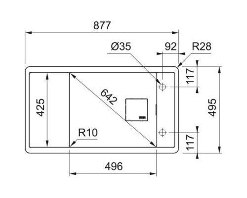 Кухонная мойка Fragranit Franke Fresno FSG 611 оникс 114.0593.108