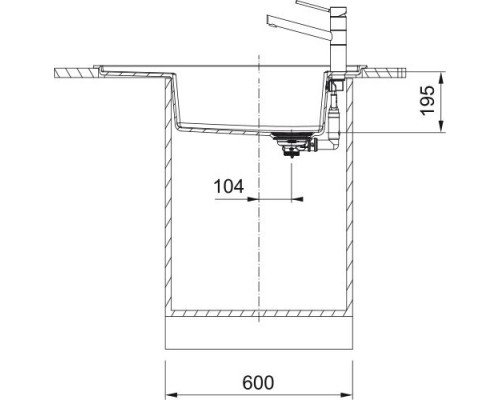 Кухонная мойка Fragranit Franke Fresno FSG 611 оникс 114.0593.108