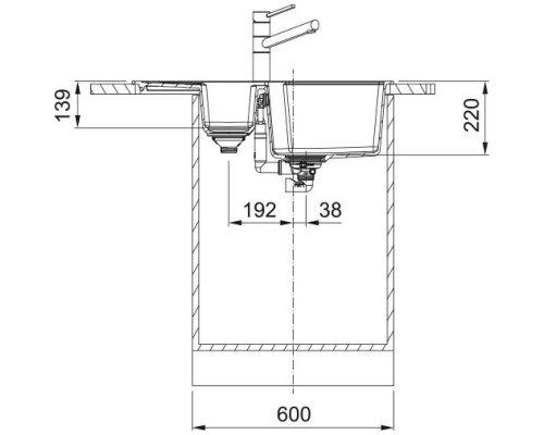 Кухонная мойка Fragranit Franke Urban UBG 651-78 серый камень 114.0595.521