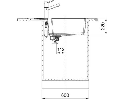 Кухонная мойка Fragranit Franke Urban UBG 611-78L бежевый 114.0595.288