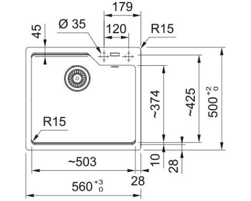 Кухонная мойка Fragranit Franke Urban UBG 610-56 графит 114.0595.376