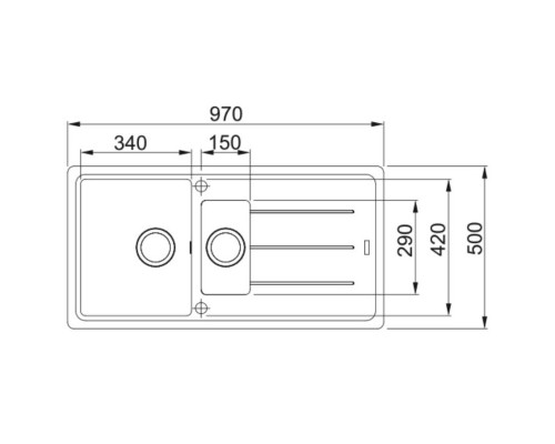 Кухонная мойка Fragranit Franke Basis BFG 651 сахара 114.0259.944